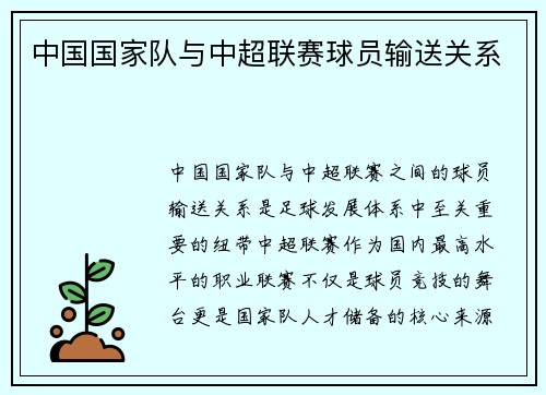 中国国家队与中超联赛球员输送关系